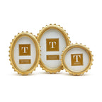 Gold Falcate Photo Frame, Set of 3