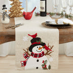Snowman & Cardinals Table Runner