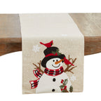 Snowman & Cardinals Table Runner