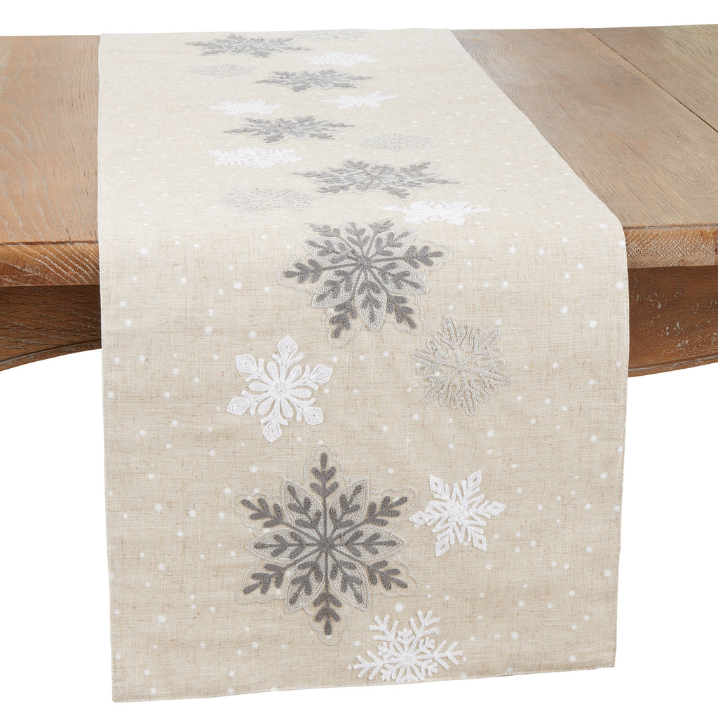 Frosty Snowflakes Table Runner