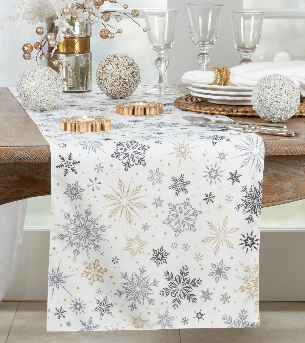 Snowflakes Design Table Runner