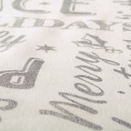 Silver Christmas Collage Table Runner