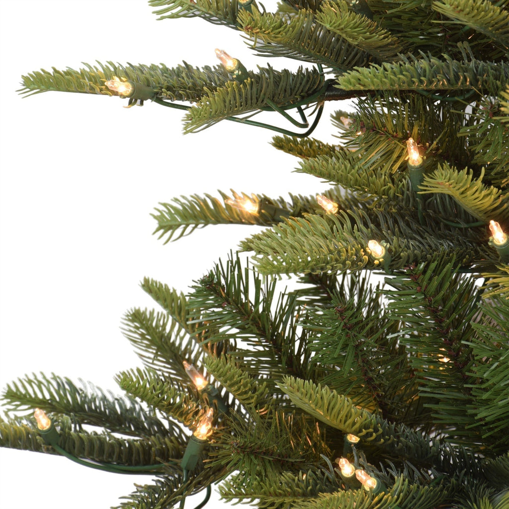 6.5 ft Pre-lit Aspen Fir Artificial Christmas Tree with Clear Lights & Metal Stand