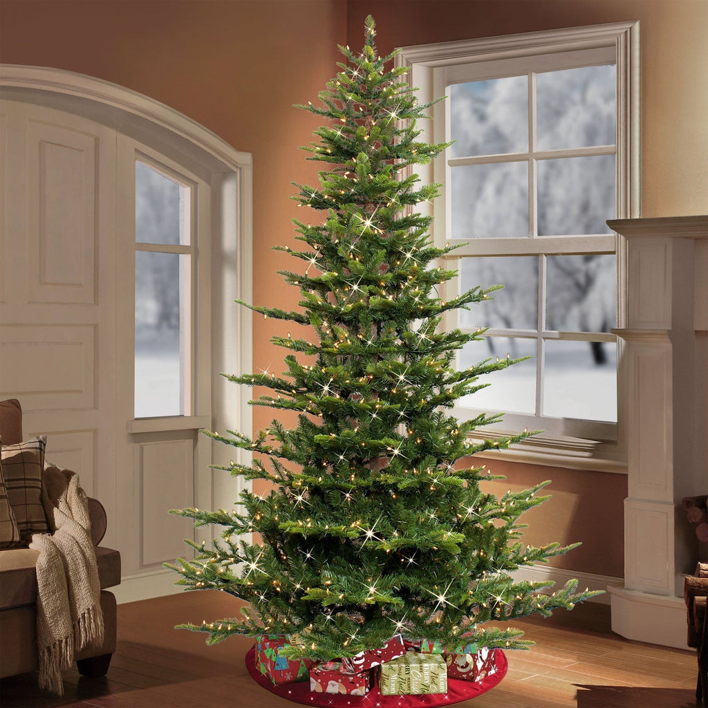6.5 ft Pre-lit Aspen Fir Artificial Christmas Tree with Clear Lights & Metal Stand