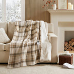 Tan Plaid 50x60' Heated Throw