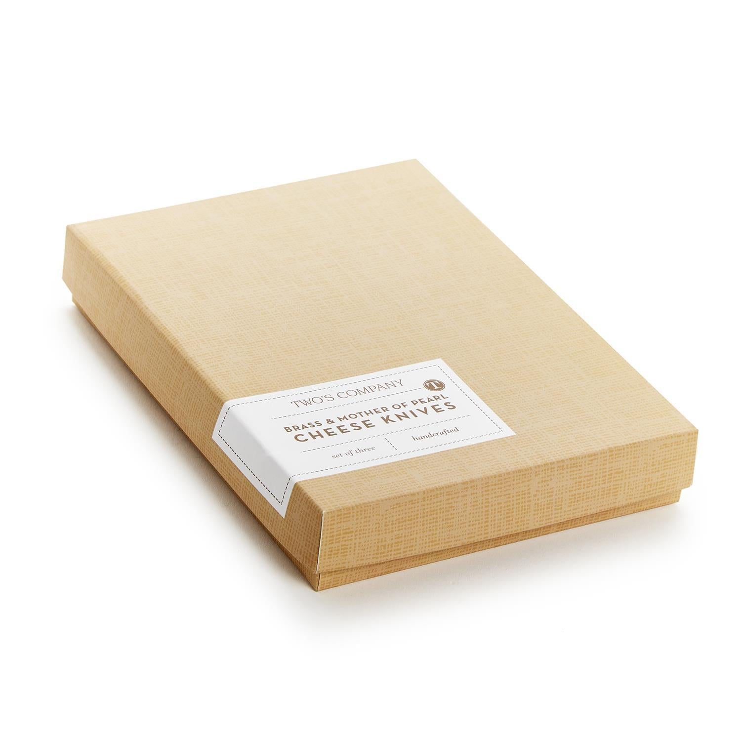 Mother of Pearl Cheese Knives in Gift Box, Set of 3