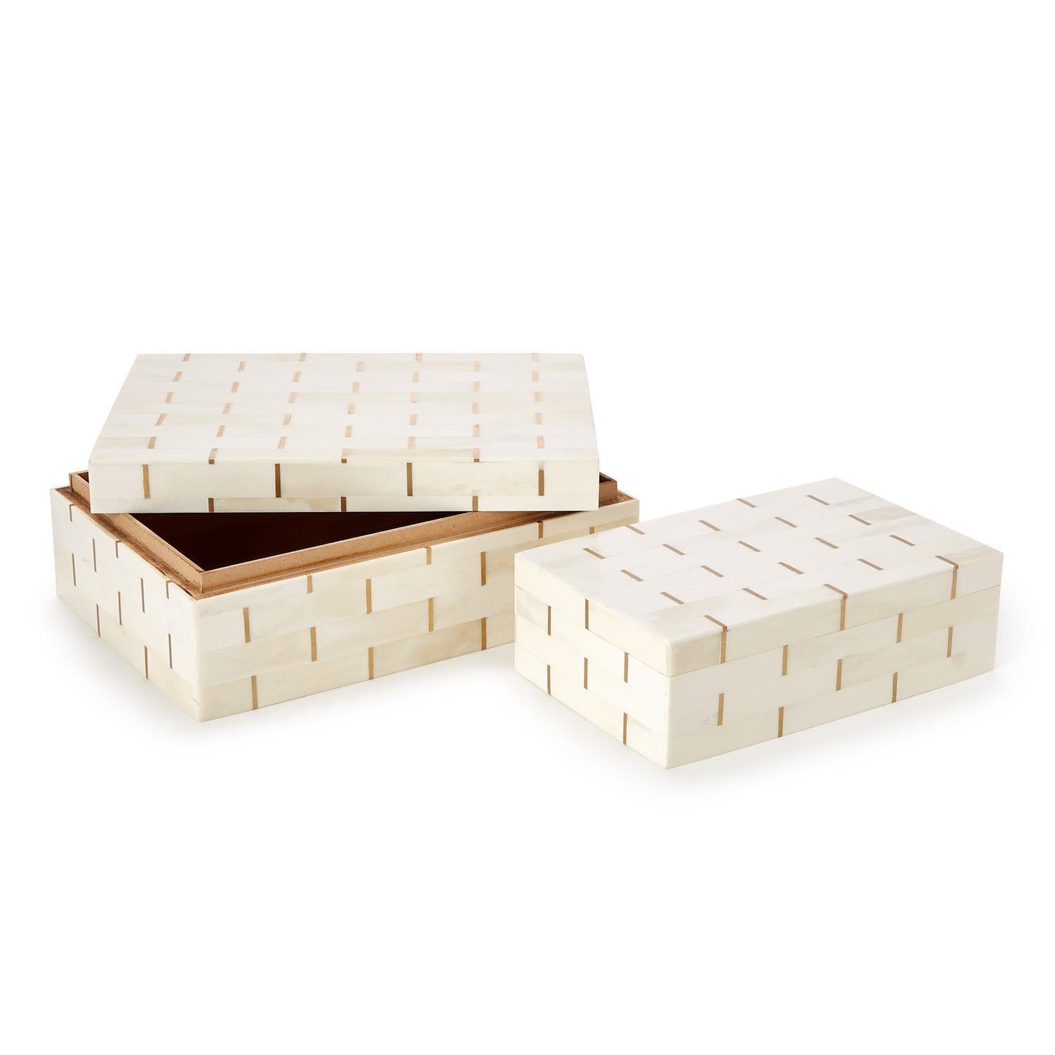 Vendome Covered Boxes, Set of 2
