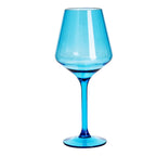 Saint Tropez Acrylic Stemmed Wine Glassware, Set of 2 Blue