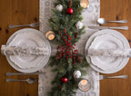 Silver Christmas Collage Table Runner