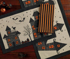 Haunted House Jute Table Runner
