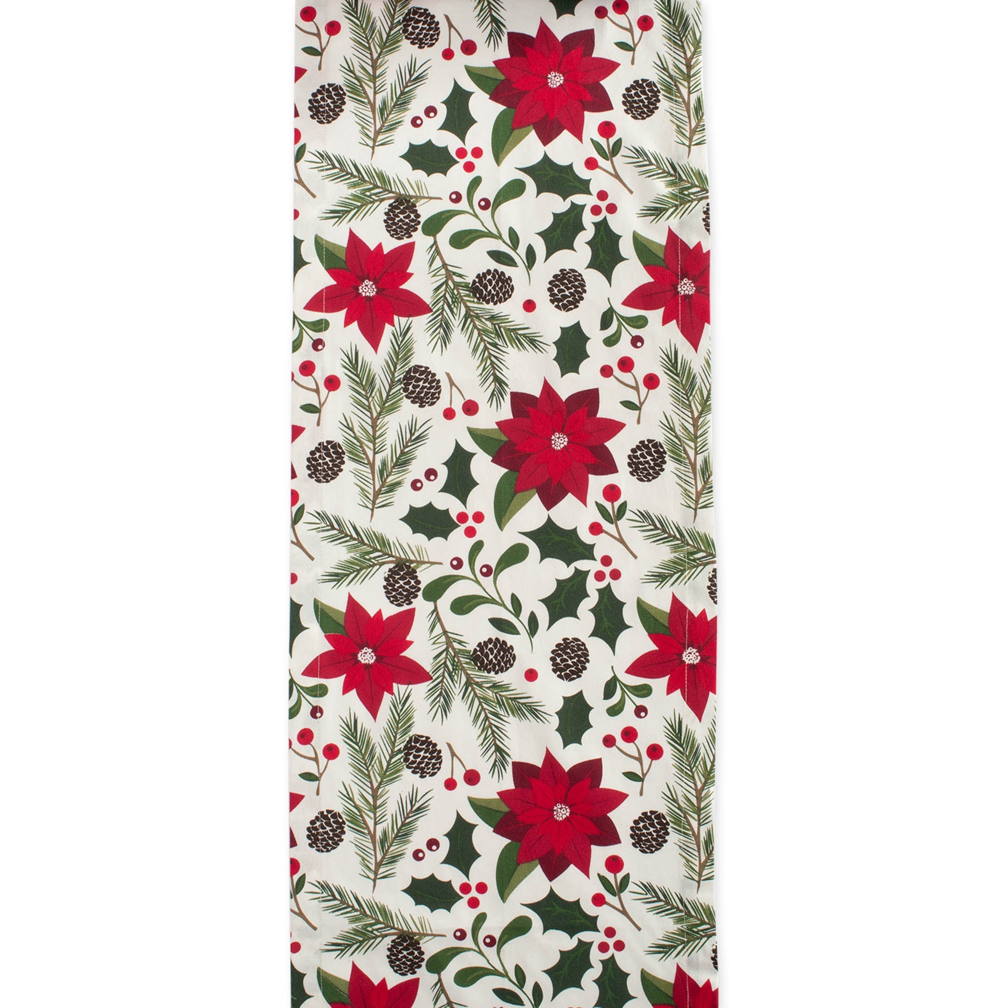 Christmas Woodland Floral Printed Table Runner