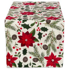 Christmas Woodland Floral Printed Table Runner