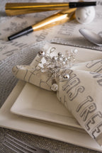 Gold Multibead Napkin Ring Set of 6