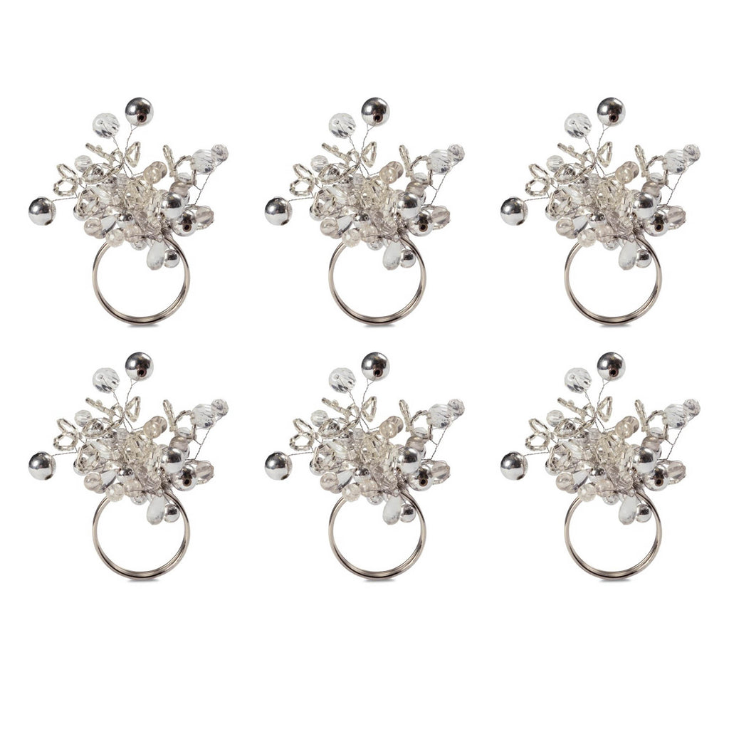 Gold Multibead Napkin Ring Set of 6