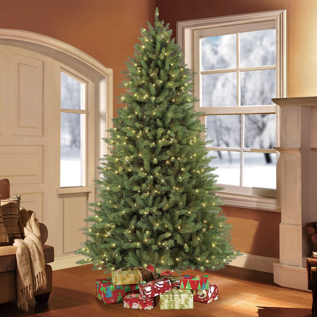 7.5 ft Pre-Lit Fraser Fir Artificial Christmas Tree with 600 UL Clear Lights Metal Stand