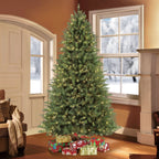 7.5 ft Pre-Lit Fraser Fir Artificial Christmas Tree with 600 UL Clear Lights Metal Stand