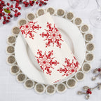 Snowflake Design Table Napkin, Set of 4
