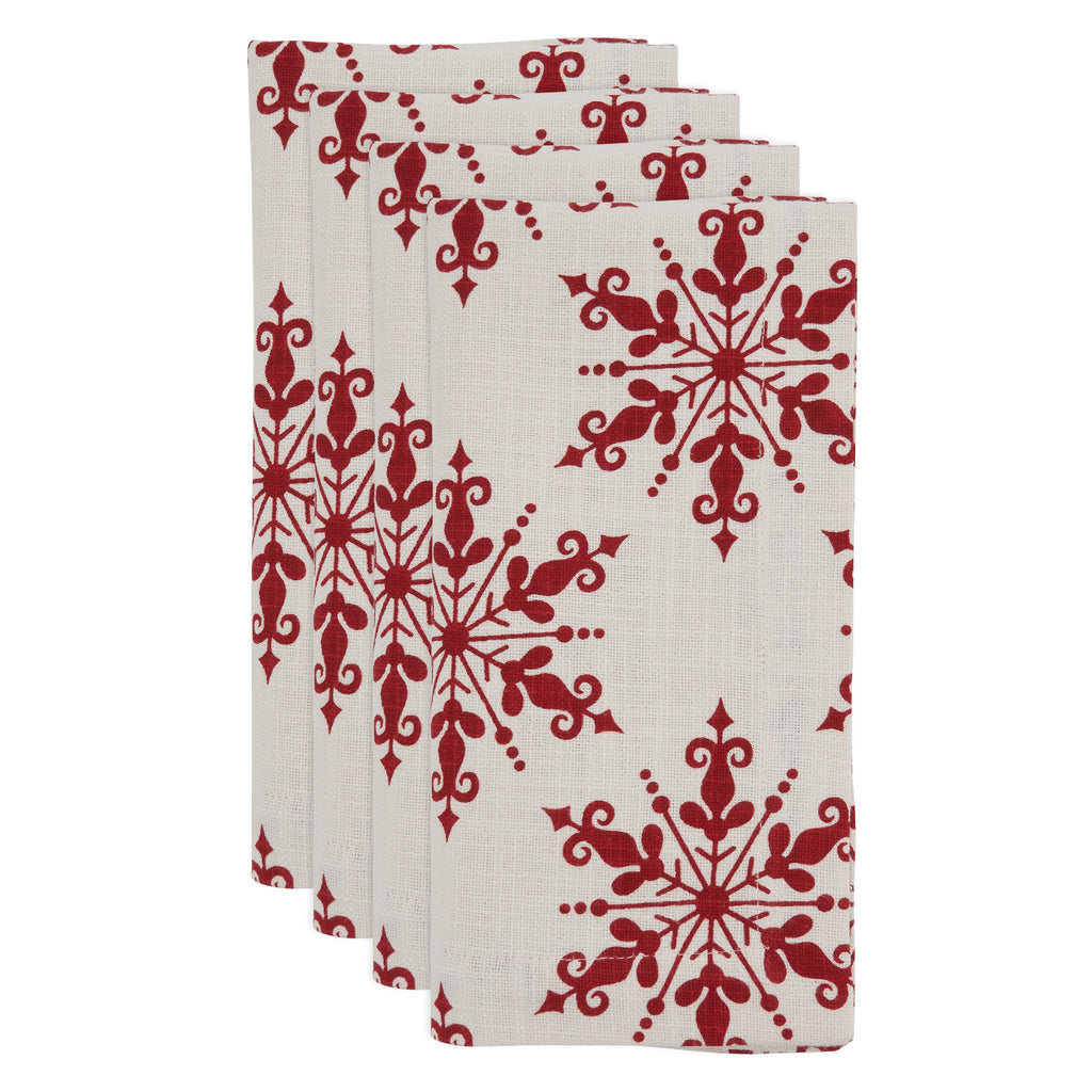 Snowflake Design Table Napkin, Set of 4