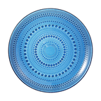 Glass Hobnail Dark Blue Dinner Plates, Set of 4