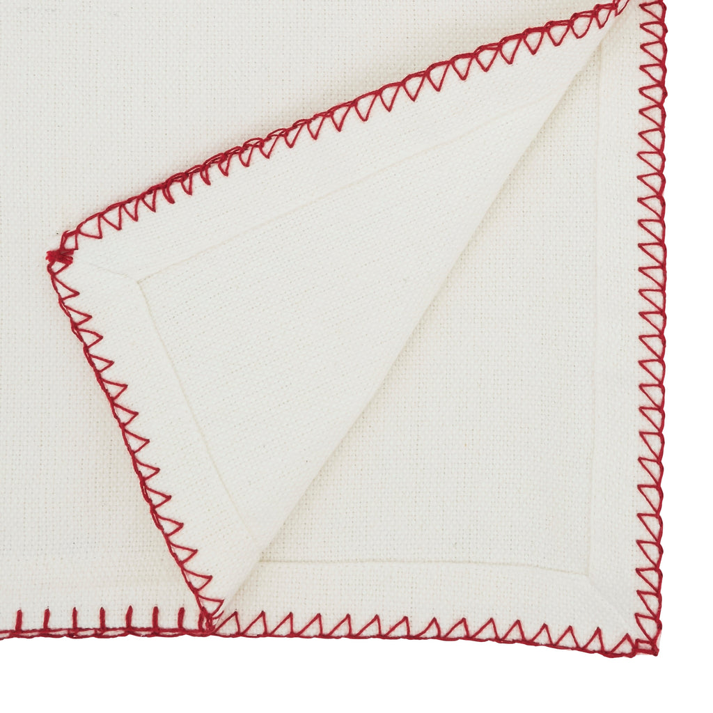 Whip Stitched Design Cotton Table Runner