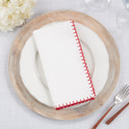 Celena Collection Whip Stitched Design Cotton Dinner Napkin, Set of 4