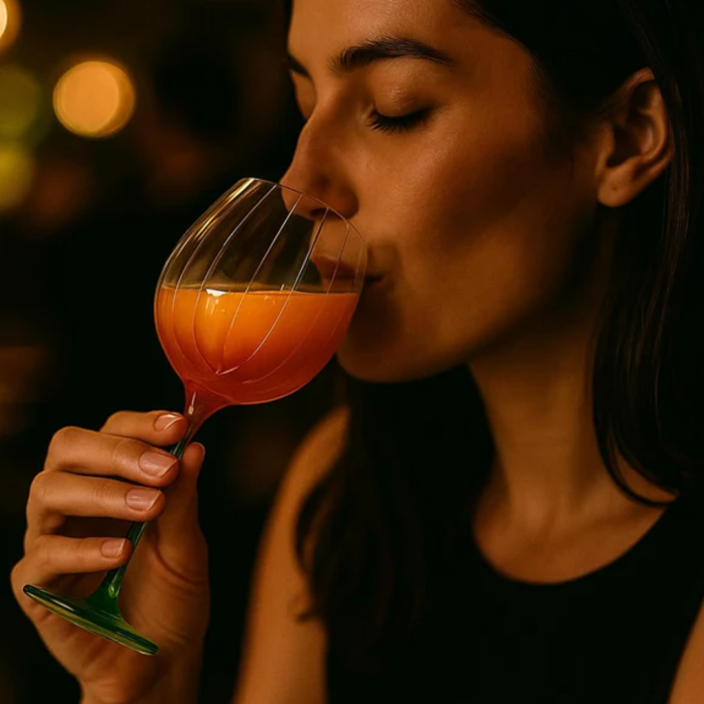Pumpkin Wine Glasses Fall Inspired - Set of 2 Orange & Green