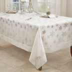 Burnout Snowflake Design Tablecloth