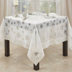 Burnout Snowflake Design Tablecloth