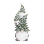 Stone Holiday Gnome Stack with Pine Tree Hat 23.25