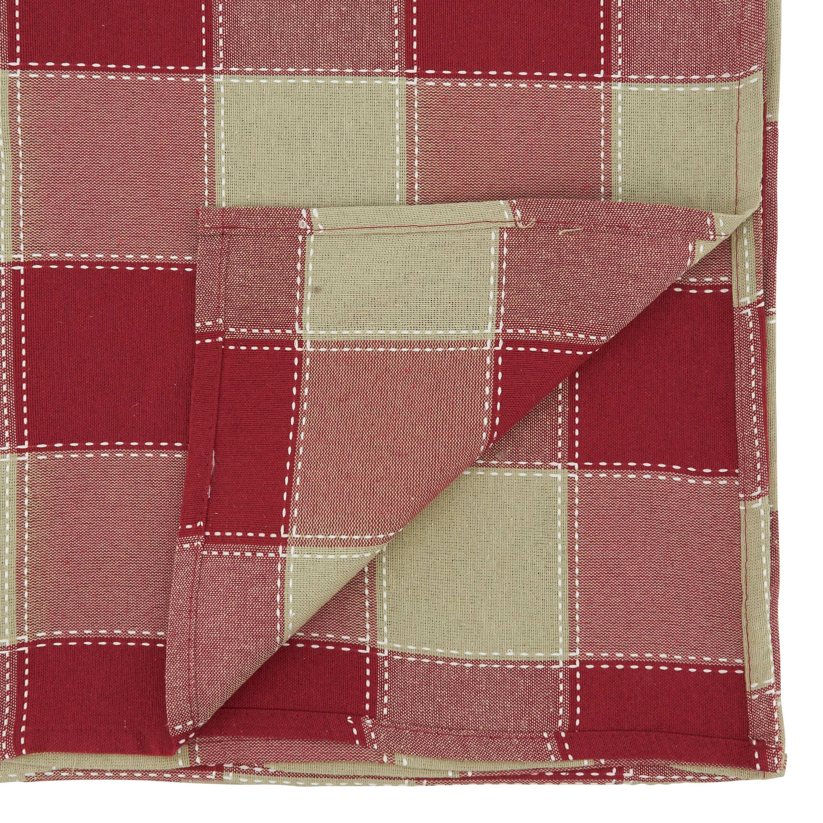 Stitched Plaid Tablecloth