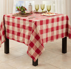 Stitched Plaid Tablecloth