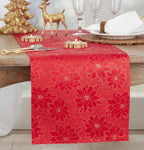 Poinsettia Design Table Runner