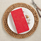 Poinsettia Design Table Napkin, Set of 12