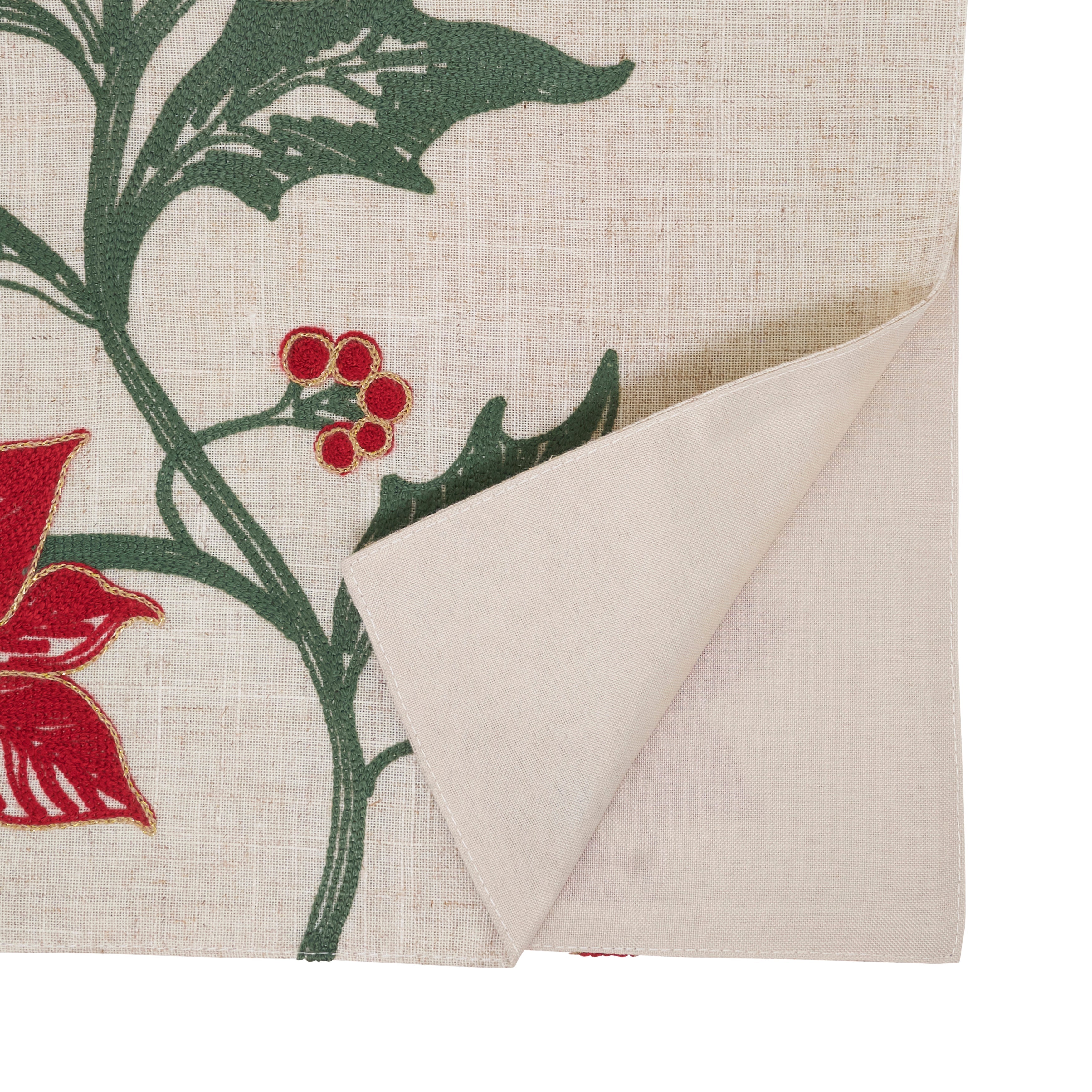 Poinsettia Vine Table Runner