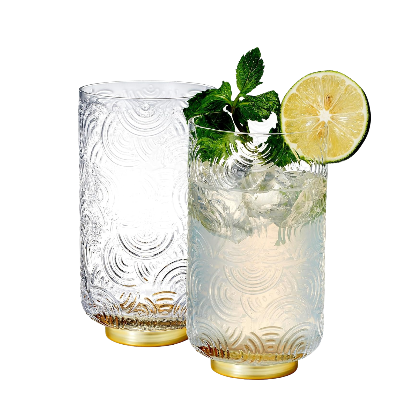 Metropolitan Highball Glassware, Set of 2 Clear