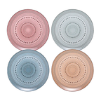 Tonal Hobnail Glass Plate, Set of 4
