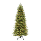 9 ft Pre-Lit Slim Fraser Fir Artificial Christmas Tree with 800 UL Clear Lights On/Off Foot Pedal Metal Stand
