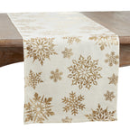Foil Print Snowflake Table Runner