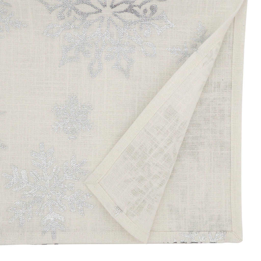 Foil Print Snowflake Table Runner