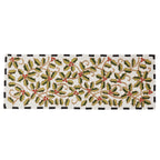 Festive Holly Leaves Beaded Table Runner
