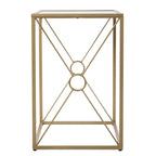 SEI Furniture Lanfranco Transitional Gold Metal Side Table