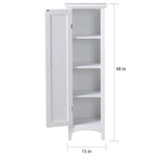 OS Home and Office White One Door Kitchen Storage Pantry