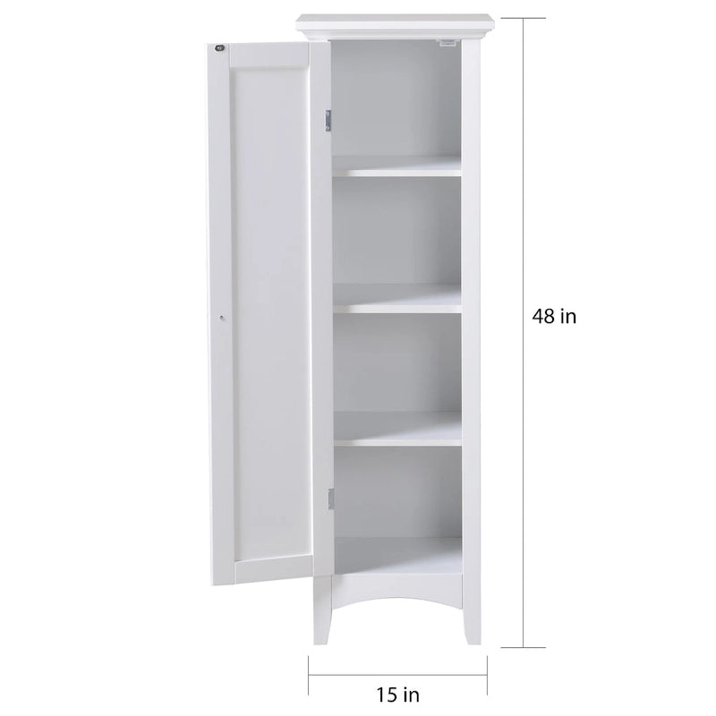 OS Home and Office White One Door Kitchen Storage Pantry