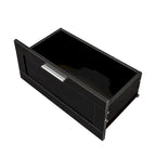 Black Modern Minimalist TV Stand Storage Cabinet 3 Drawers For 80 inch - 16.14 x 70.87 x 20.87