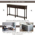 2-drawer Console Table - 11.10 x 58.00 x 34.00