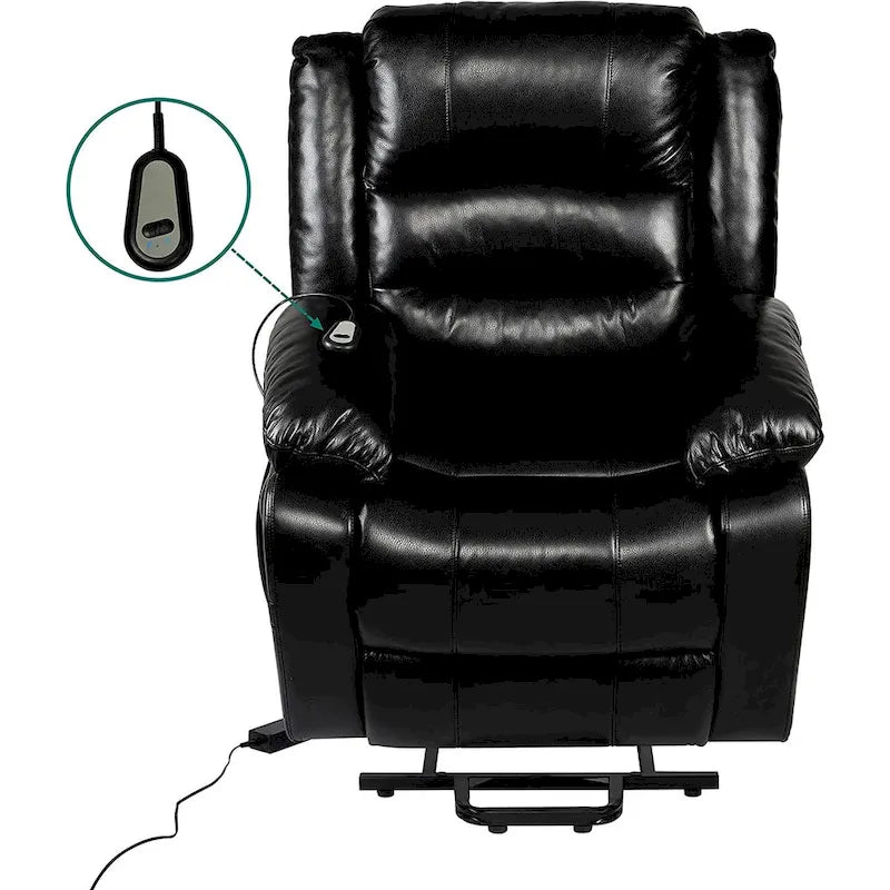 Deluxe Adjustable Power Lift Recliner Chair for Elderly Faux Leather Electric Recliner Split-Back Chair