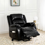 Deluxe Adjustable Power Lift Recliner Chair for Elderly Faux Leather Electric Recliner Split-Back Chair