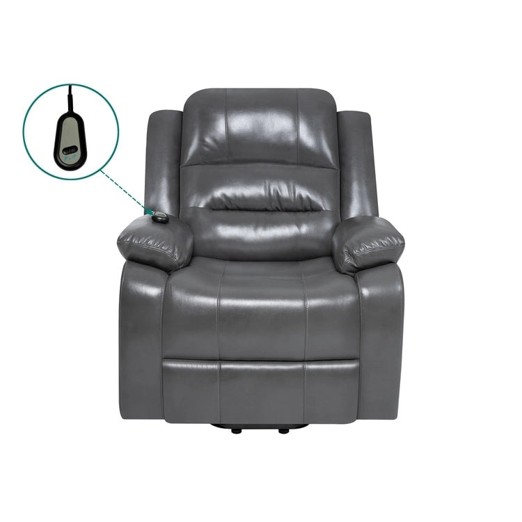 Deluxe Adjustable Power Lift Recliner Chair for Elderly Faux Leather Electric Recliner Split-Back Chair