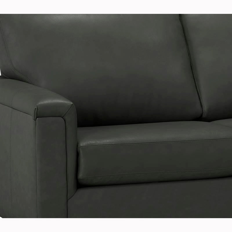 Malibu L-shaped Top-grain Leather Sectional Sofa - 122.5 x 85 x 36.5 x 35