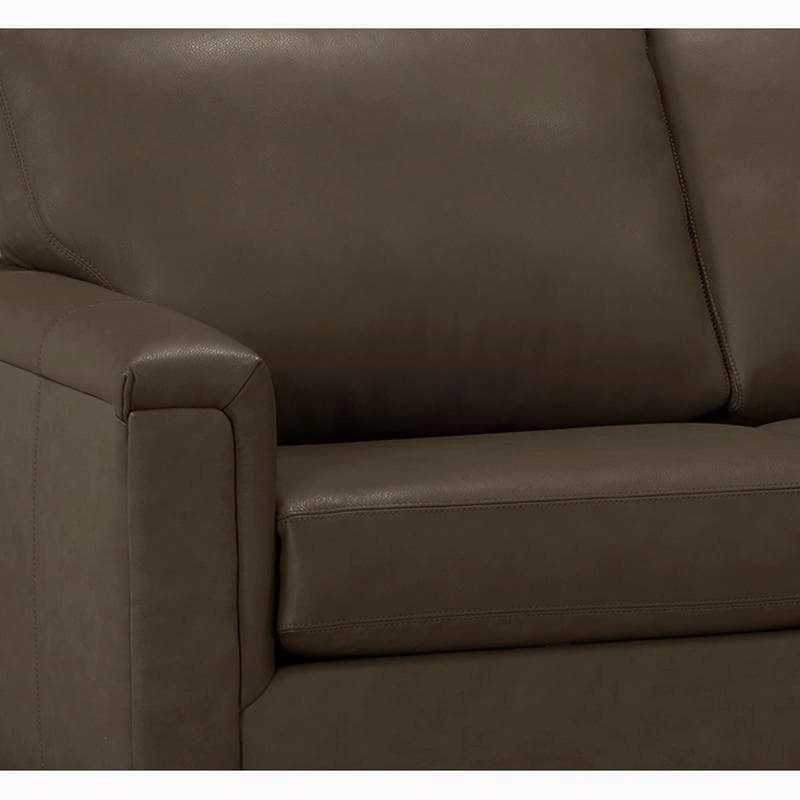 Malibu L-shaped Top-grain Leather Sectional Sofa - 122.5 x 85 x 36.5 x 35